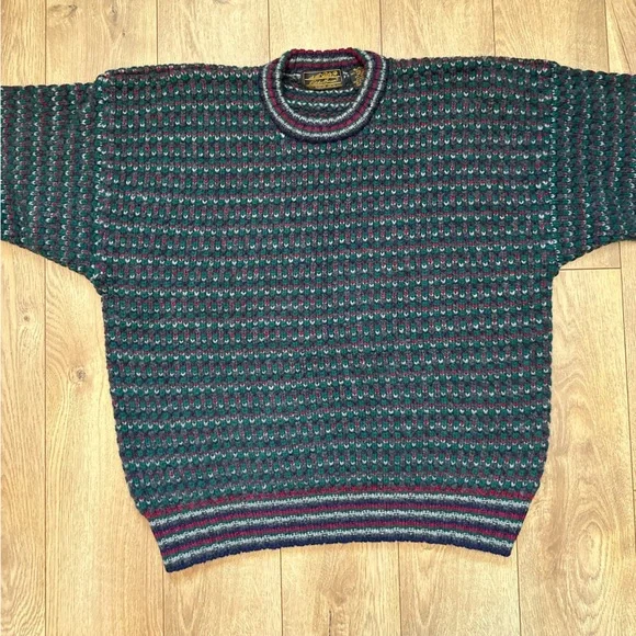Vintage Eddie Bauer Birdseye Shetland Wool Sweater | Men’s XL | Chunky Knit - Picture 9 of 9